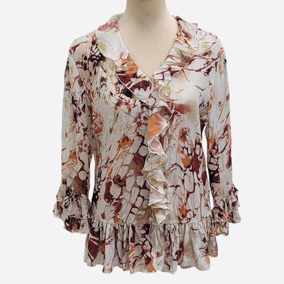 Essentials by Milano Tops - Essentials by Milano Floral Print Blouse (S)